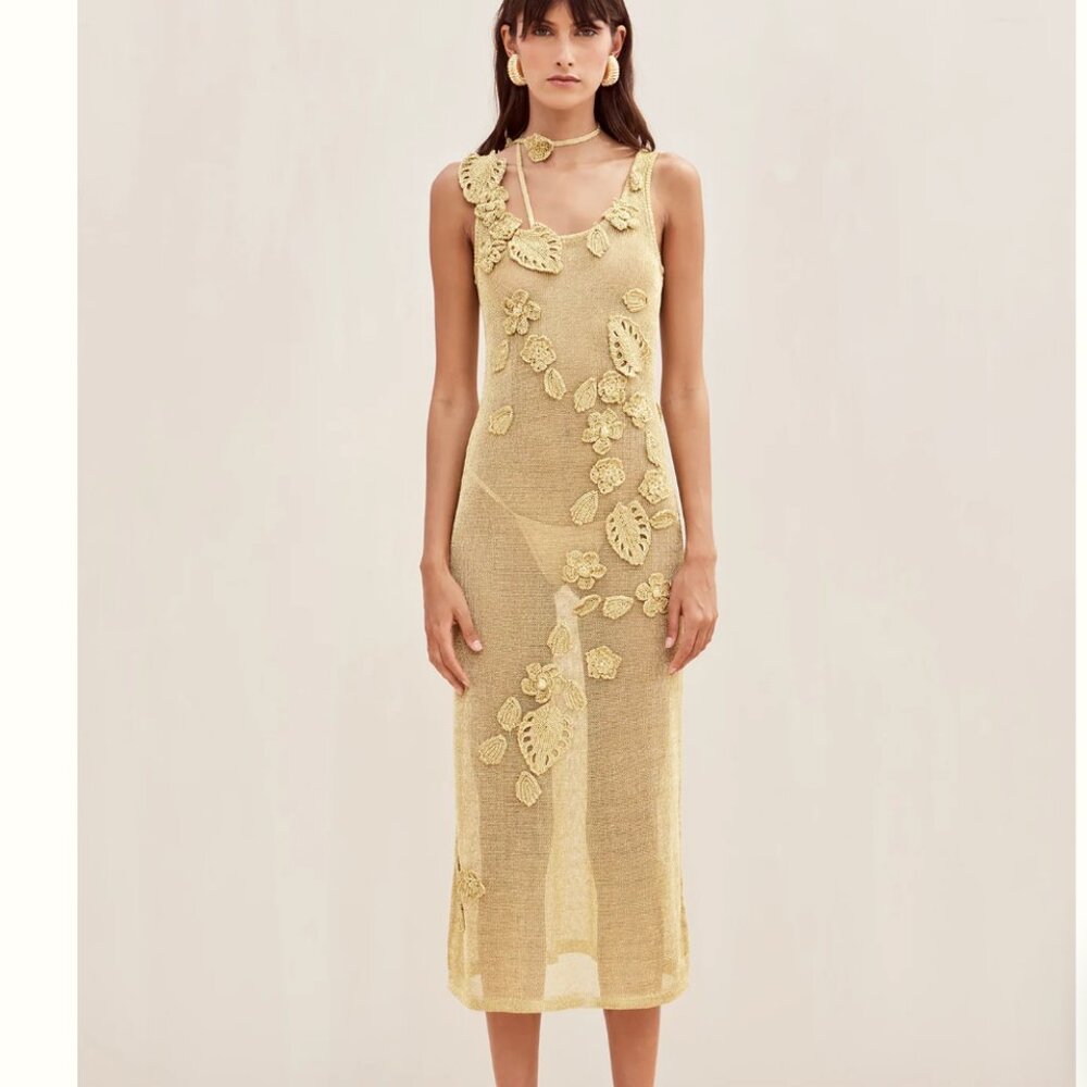 Cult Gaia PEMMA CROCHET DRESS